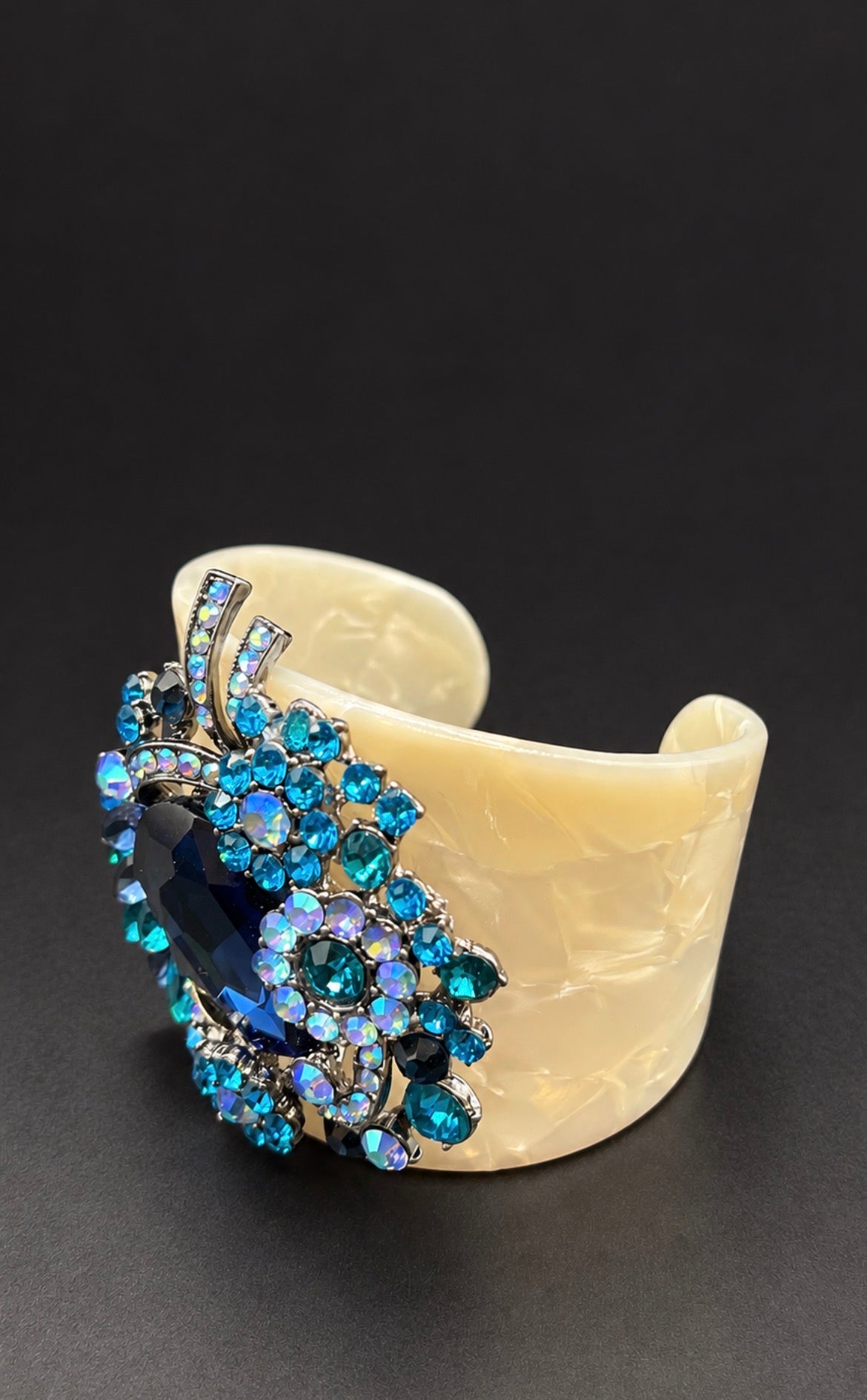 Cuff Bracelet - Blue Gems
