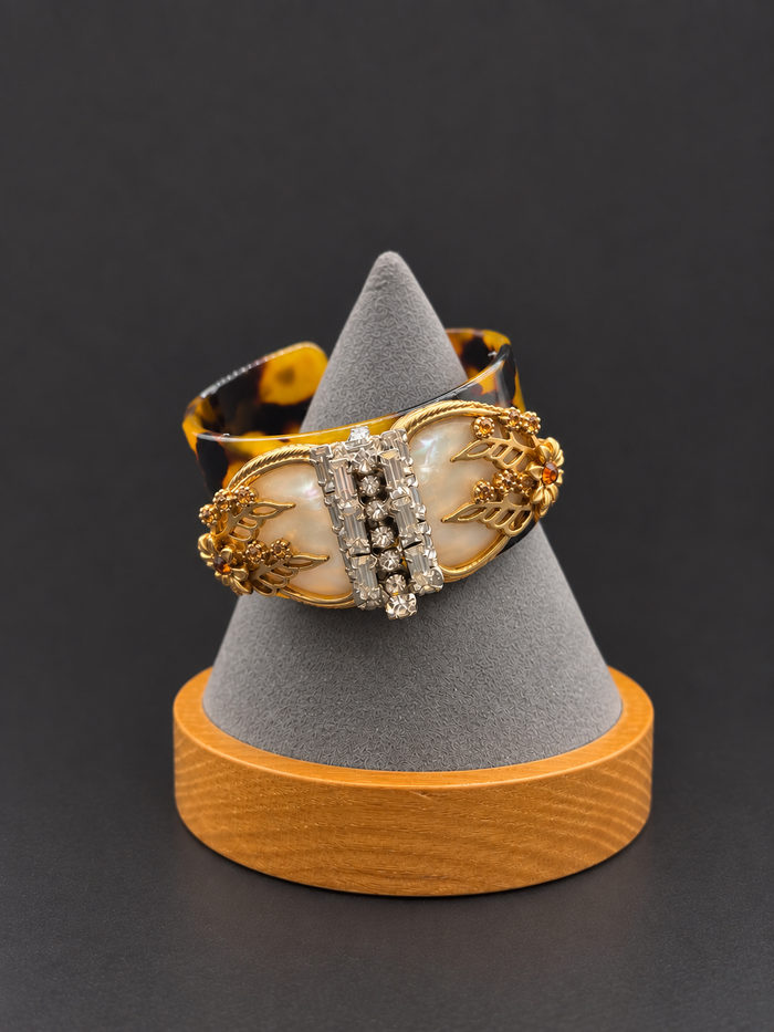 Cuff Bracelet - Art Deco Tortoiseshell
