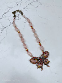Butterfly with Pink Quartz