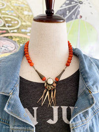 Burnt Orange Glass 1940's Jewel