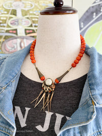 Burnt Orange Glass 1940's Jewel