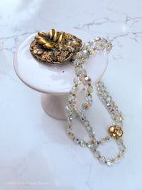 1940's Brooch w/vintage Crystal Neck