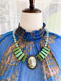 Courting Couple, Jade, Blue Lapis