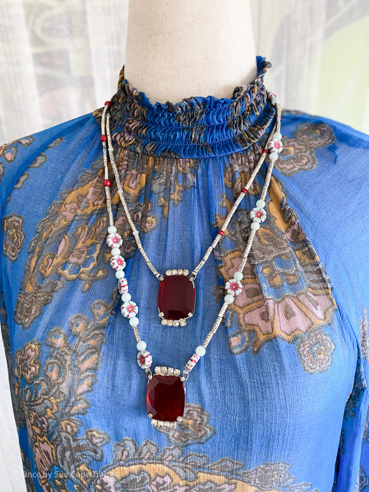 Antique Red Glass Jewels