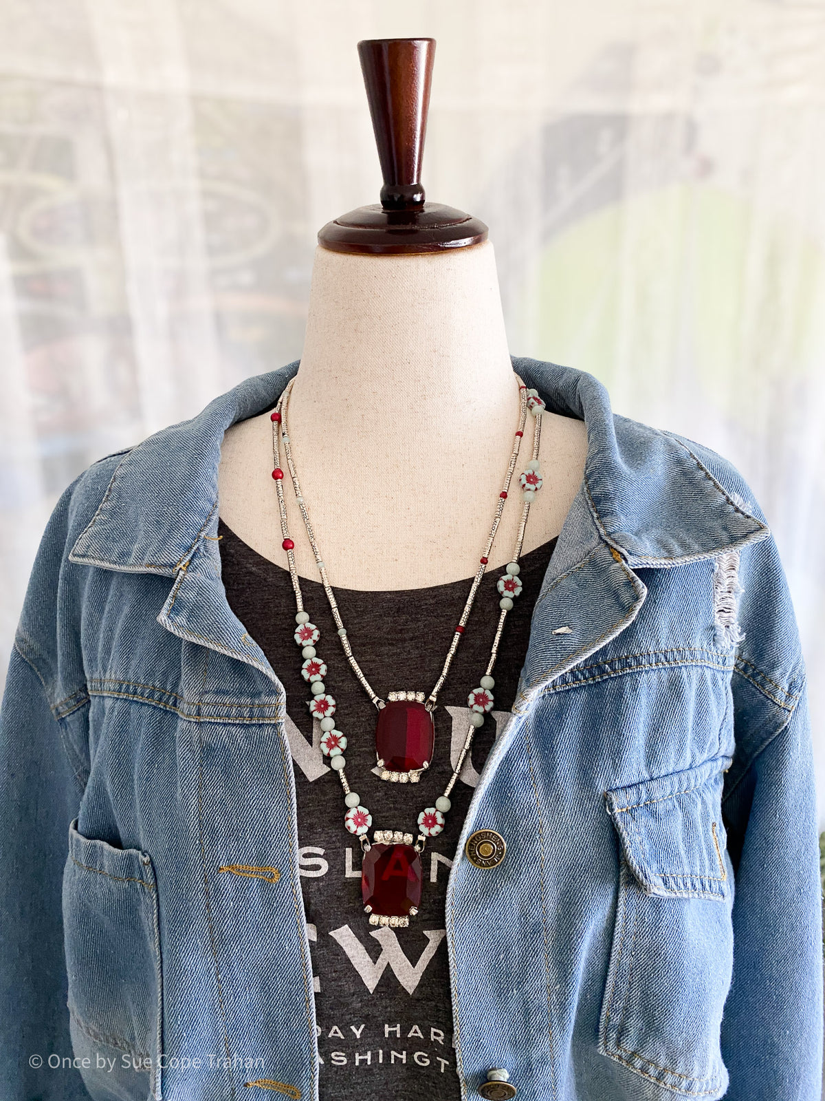 Antique Red Glass Jewels