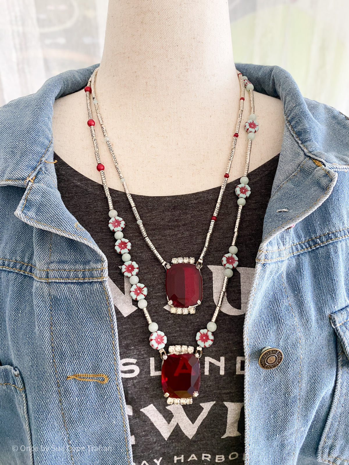 Antique Red Glass Jewels