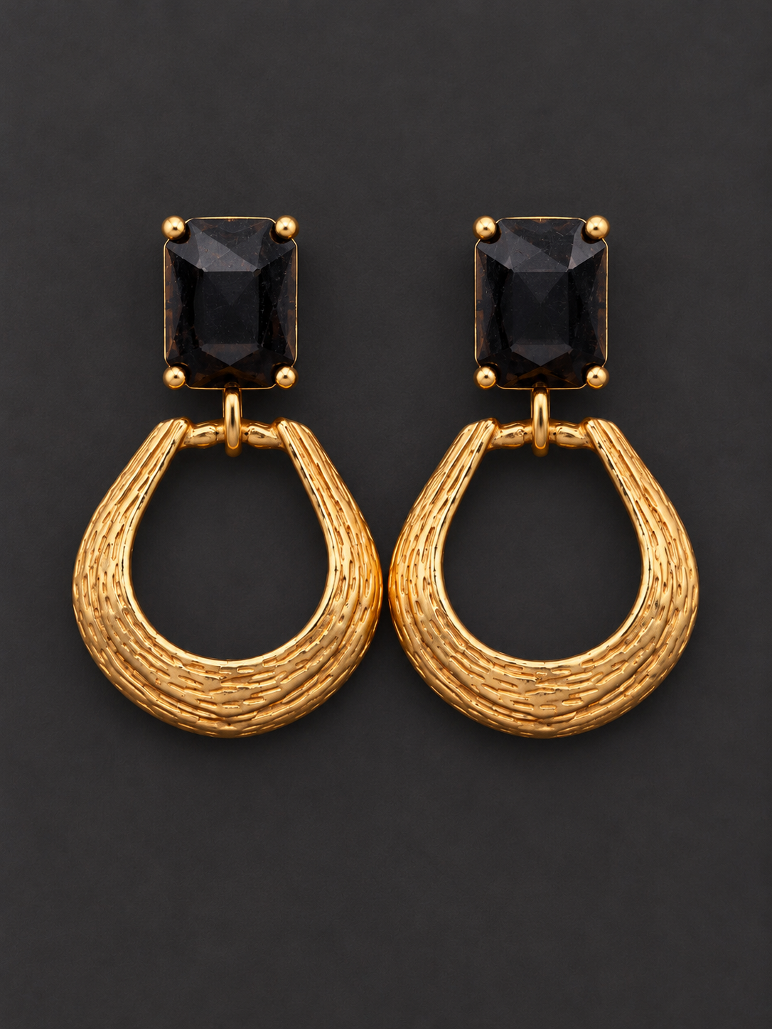 Door Knocker Gold Hoop Earrings