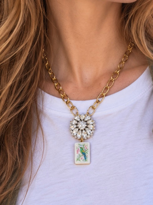 Mahjong Necklace - Bam Bird