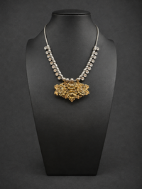 Art Nouveau Floral Sash Buckle Necklace
