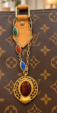 Bag charm: Amber Medallion