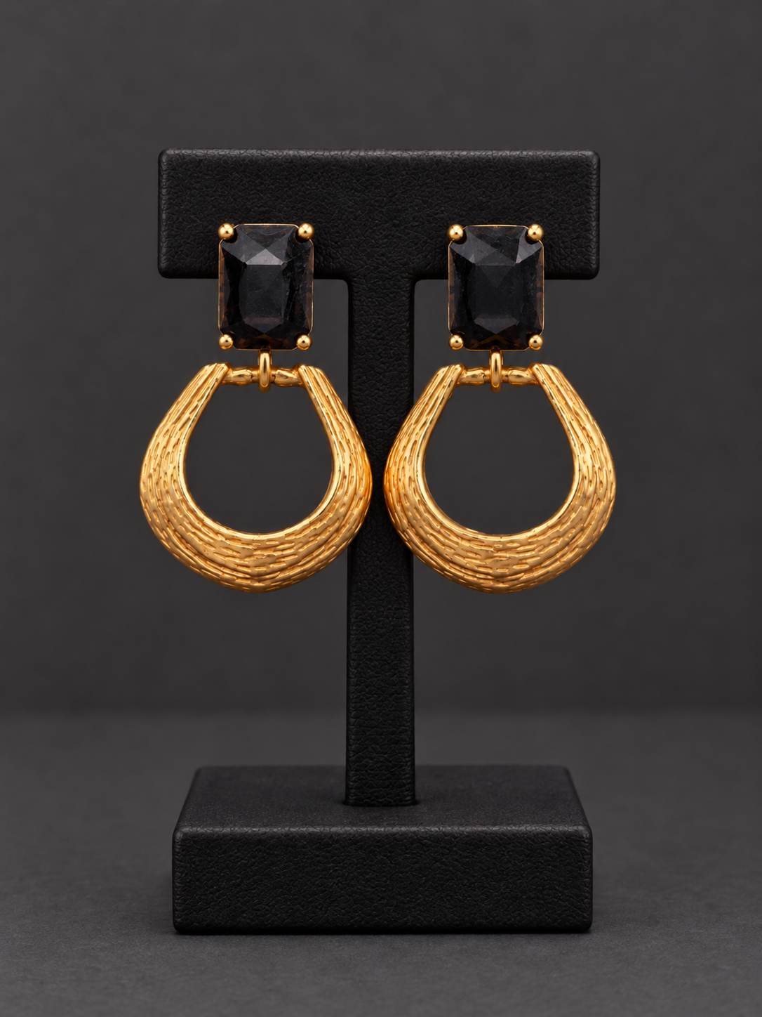 Door Knocker Gold Hoop Earrings