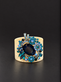 Cuff Bracelet - Blue Gems
