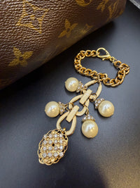 Bag Charm - Pearl Drop Dress Clip
