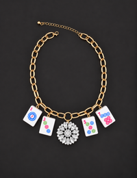 Mahjong Necklace - Dots Odds