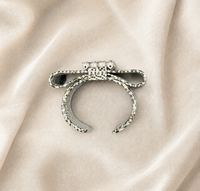 Avignon Bow Cuff Bracelet - Grey