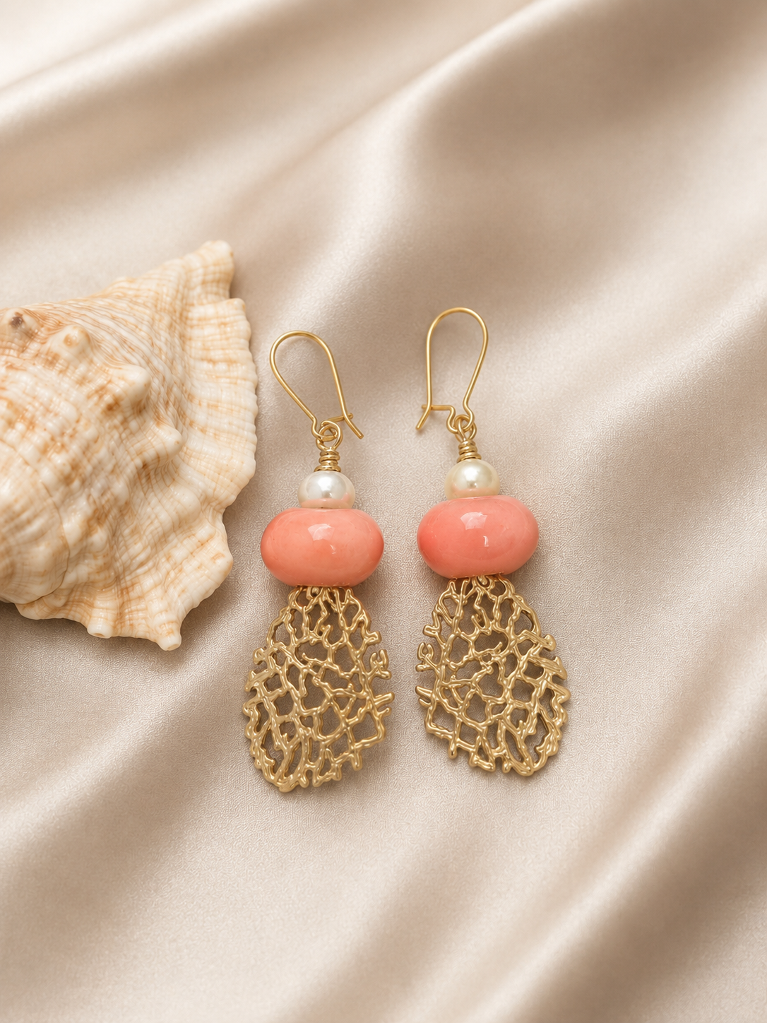 Coral Drop Earrings