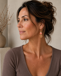 Coral Drop Earrings