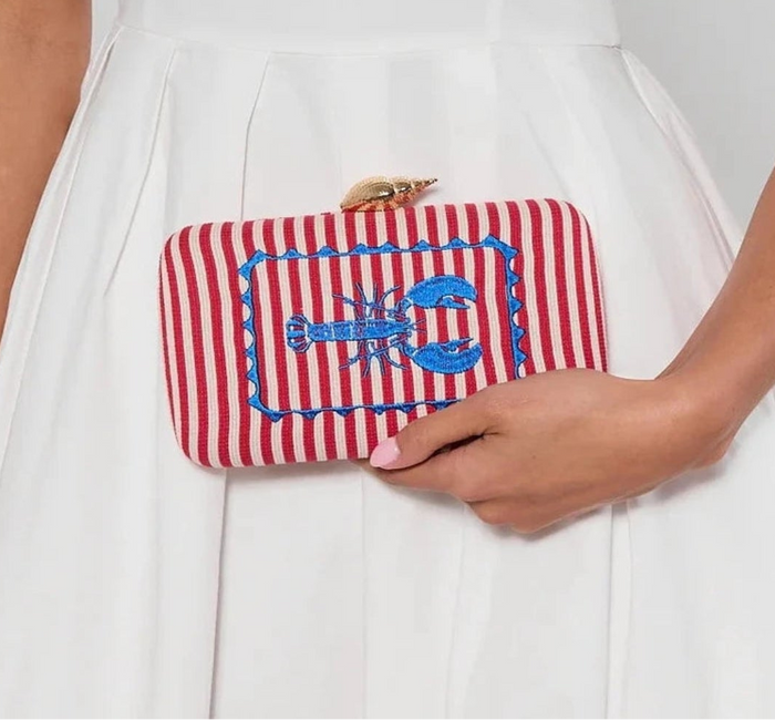 Striped Lobster Clutch - Shiraleah Marina