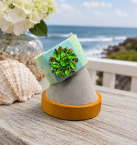 Green Rhinestone Cuff