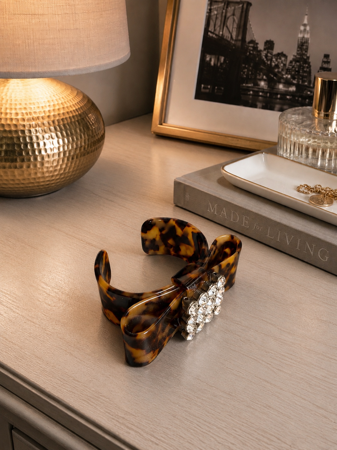 Avignon Bow Cuff Bracelet - Tortoise
