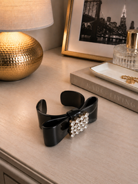 Avignon Bow Cuff Bracelet - Black