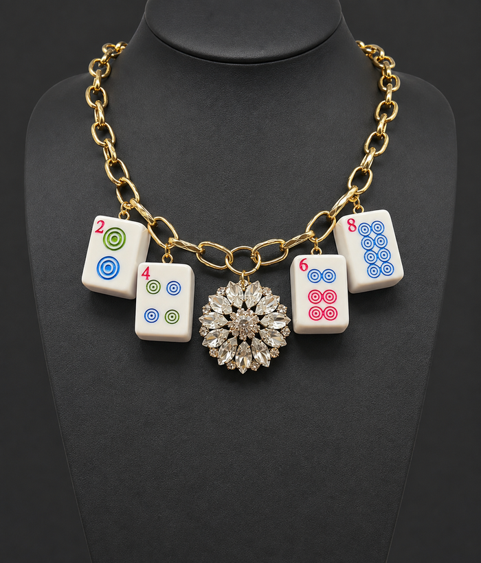 Mahjong Necklace - Dots Evens