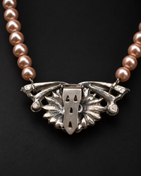 Art Deco Pink Pearl Necklace