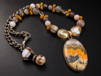 Bumblebee Jasper Pendant Necklace