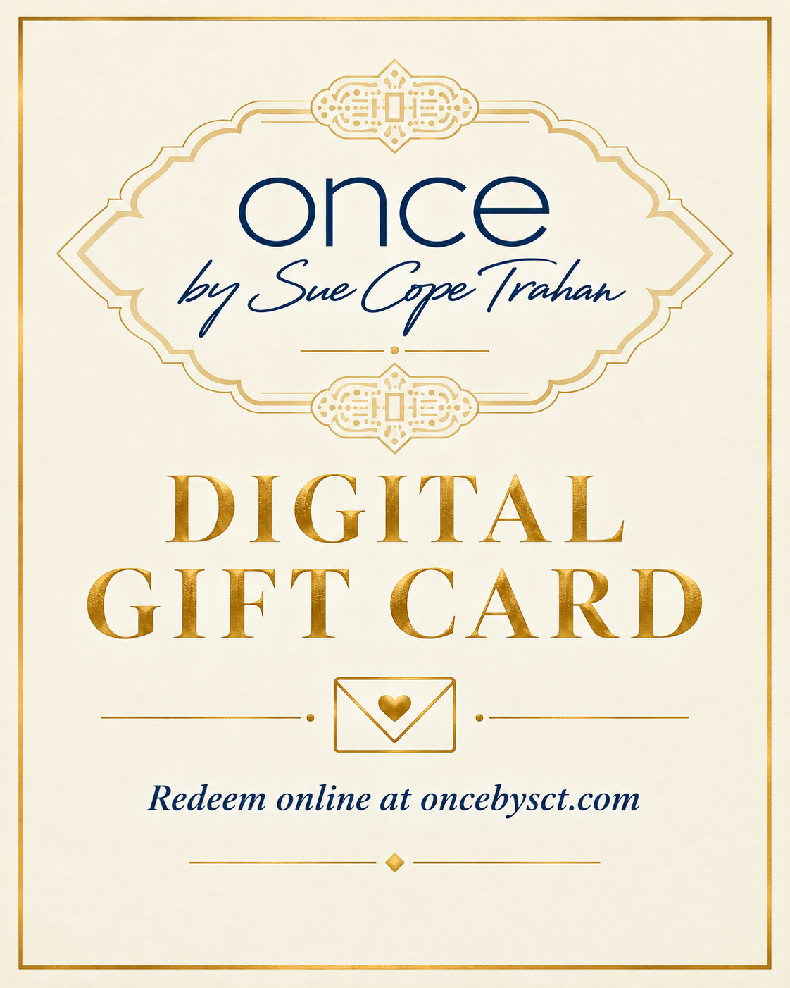 Once by Sue Digital Gift Card
