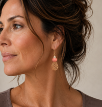 Coral Drop Earrings