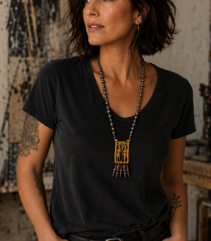 Egyptian Revival Pendant Necklace