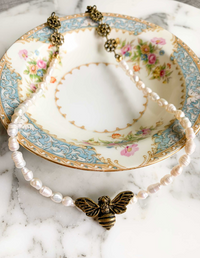 Freshwater Pearl Bee Necklace