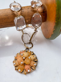 Peach Pendant Acryllic Beads