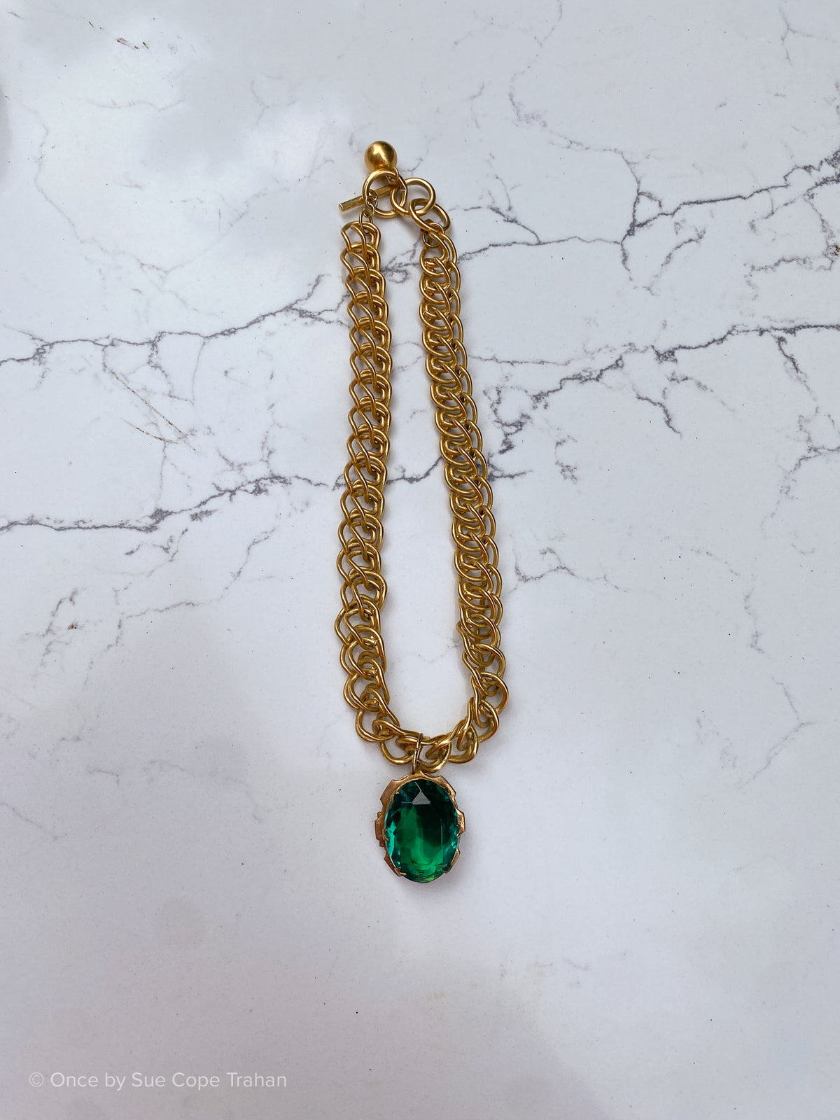 Green Glass Locket
