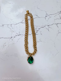 Green Glass Locket