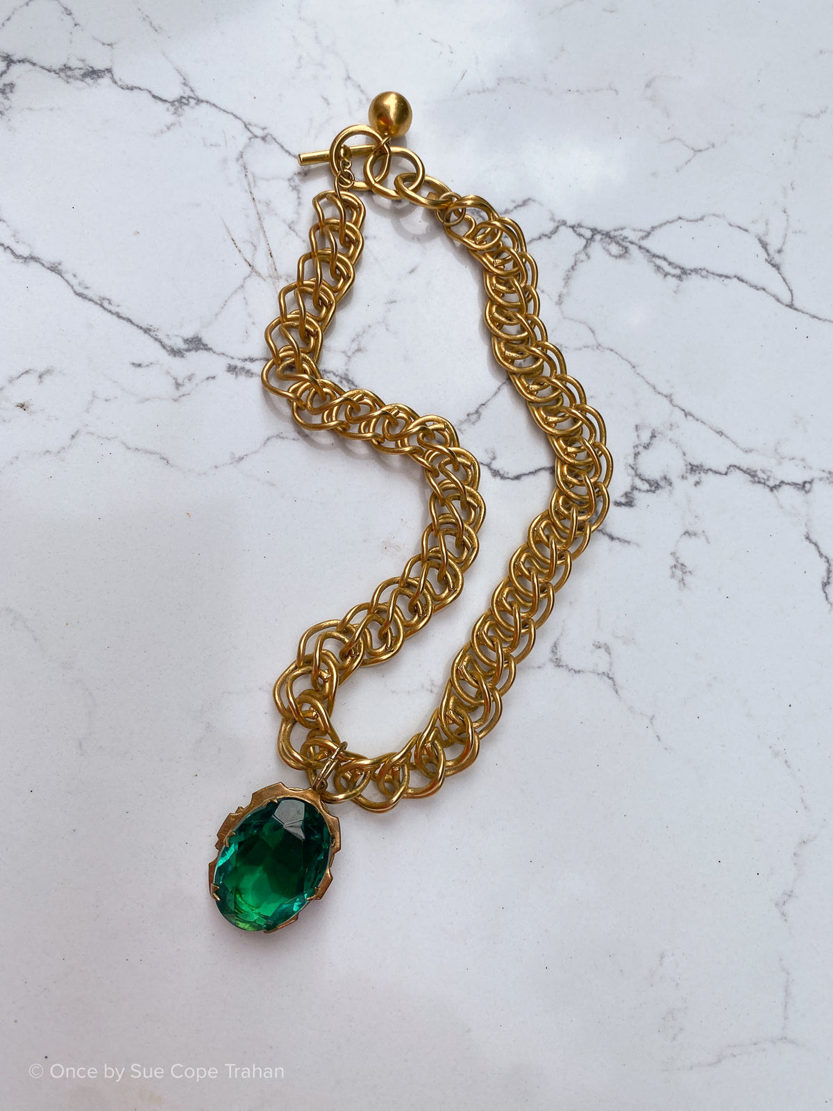 Green Glass Locket