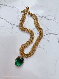 Green Glass Locket