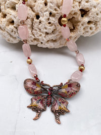Butterfly with Pink Quartz