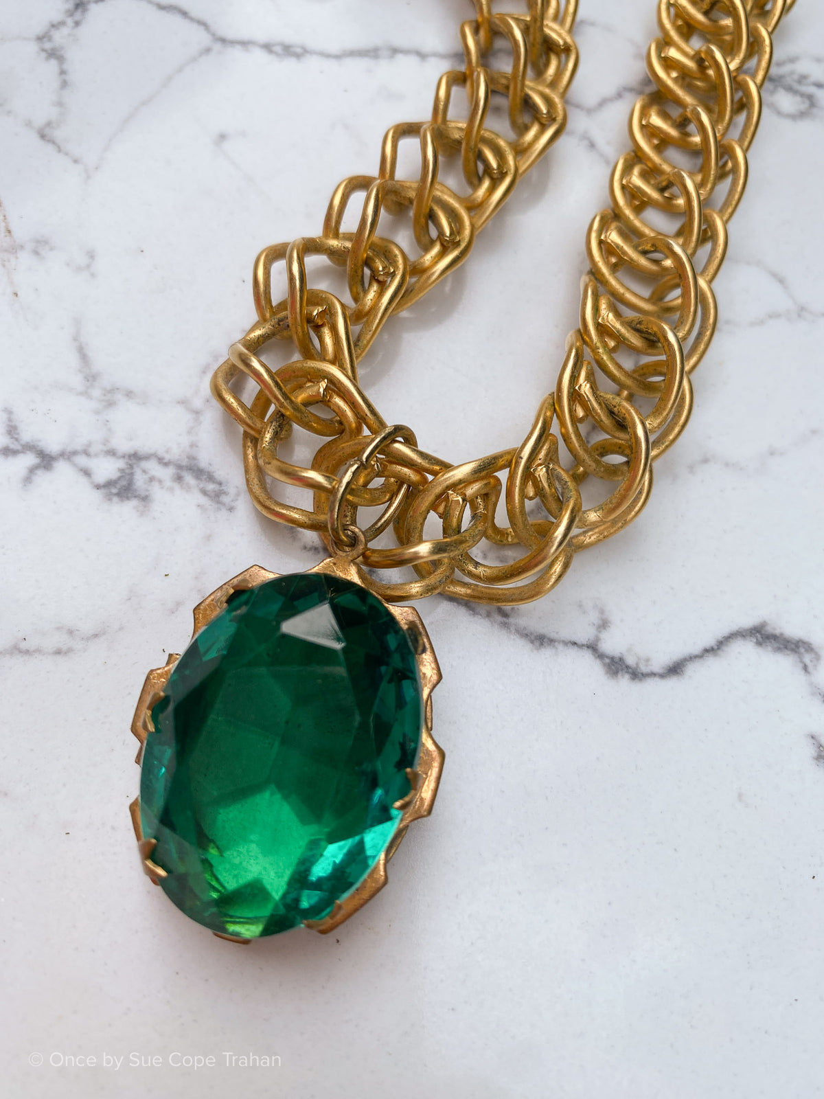 Green Glass Locket