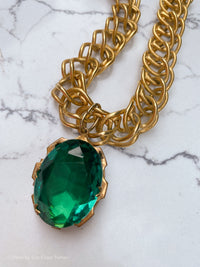 Green Glass Locket