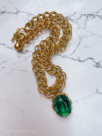 Green Glass Locket