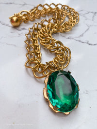 Green Glass Locket