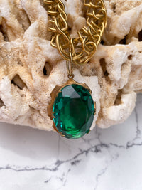 Green Glass Locket