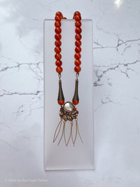 Burnt Orange Glass 1940's Jewel