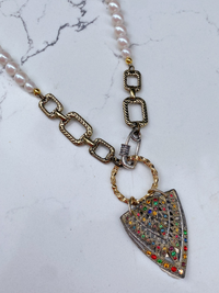 20's Fur Clip w/ Vintage Pearls