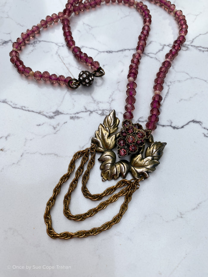 Botanical Draped Chain Necklace