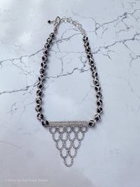 France 40's Brooch, Black & Cream