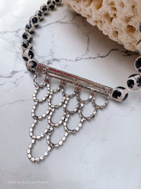 France 40's Brooch, Black & Cream