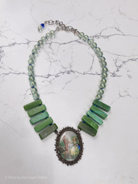 Courting Couple, Jade, Blue Lapis