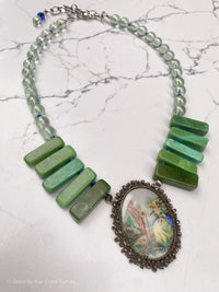 Courting Couple, Jade, Blue Lapis